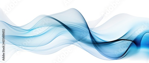 blue abstract wave pattern on white background, Generative AI © EnelEva