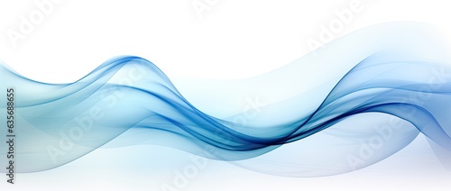 blue abstract wave pattern on white background, Generative AI