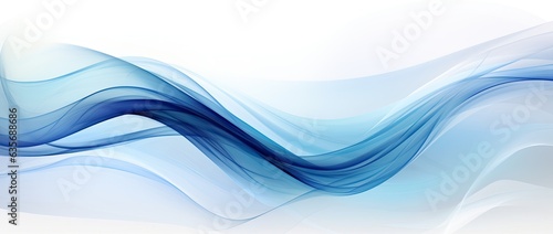 Wallpaper Mural blue abstract wave pattern on white background, Generative AI Torontodigital.ca