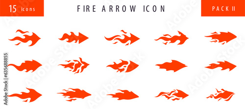 fire arrow icon pack - blazing fire arrow icon
