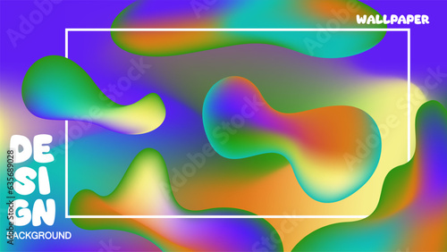 abstract wallpaper design featuring colorful liquid gradients in a futuristic and dynamic style. This vector illustration is an excellent addition to any digital collection.