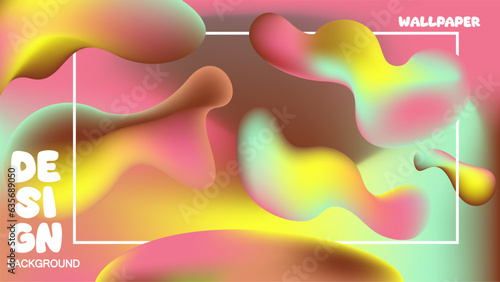 abstract wallpaper design featuring colorful liquid gradients in a futuristic and dynamic style. This vector illustration is an excellent addition to any digital collection.