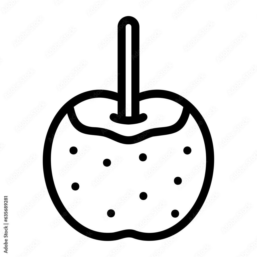 Fototapeta premium candy apple outline icon