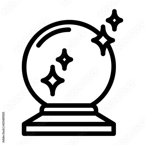 crystal ball outline icon