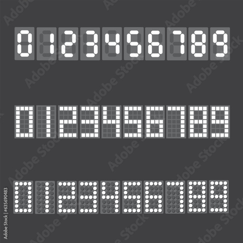 Set of number design Vector Illustration.