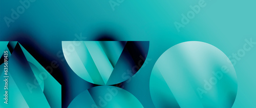 Captivating abstract backdrop composed of interlocking triangles and circles, forming an intriguing dance of shapes and patterns that exude both elegance and modernity