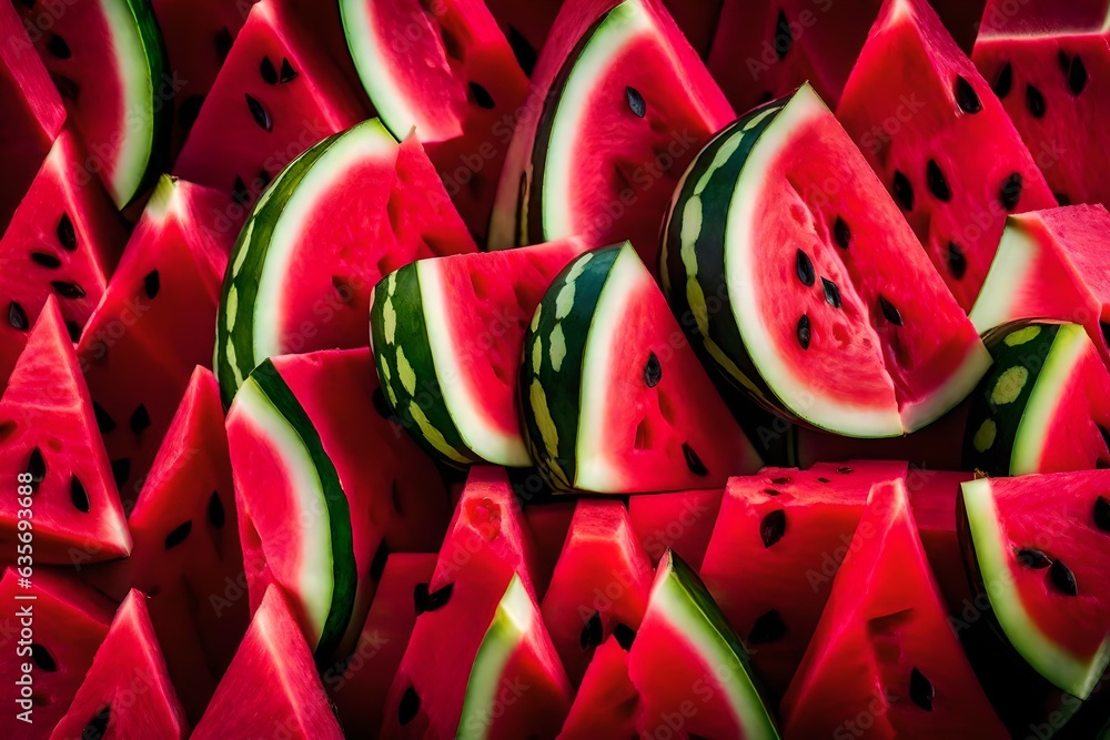 a sliced watermelon,