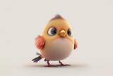 Adorable 3D Baby Bird