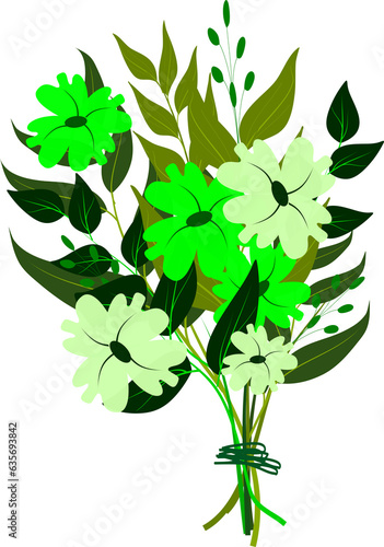 Cute Flowers Hand Drawing Illustration Clipart
