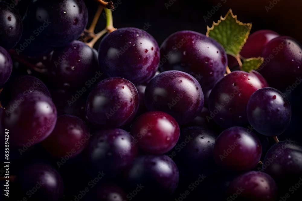 a bunch of red vine  grapes, 