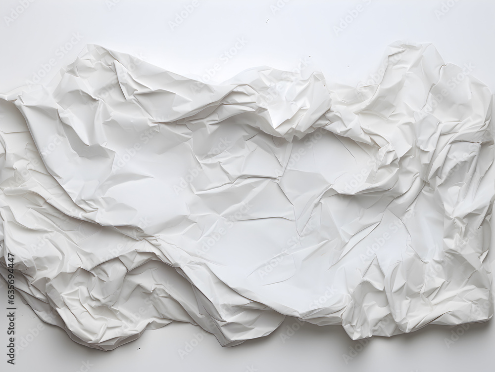 Obraz premium Crumpled paper on white Background