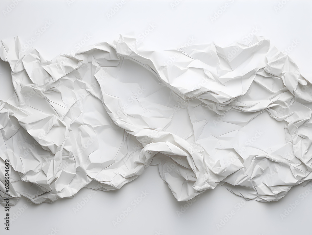 crumpled paper on White background crumpled paper on White background