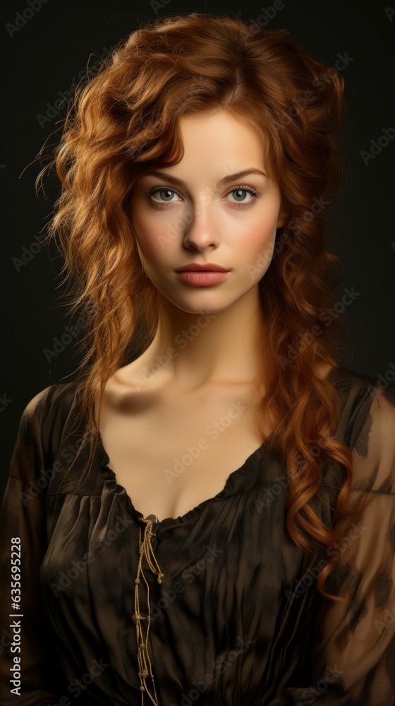 A beautiful woman from a European country with delicate skin A beautiful woman from a European country with delicate skin