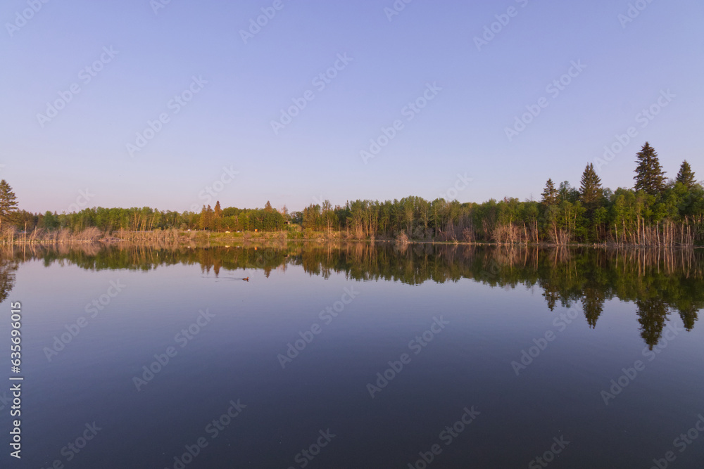 A Warm Evening At Astotin Lake