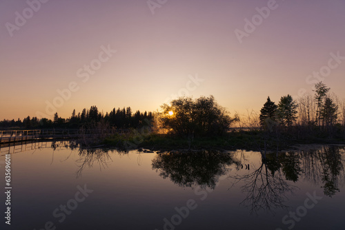 Late Spring Sunset at Astotin Lake