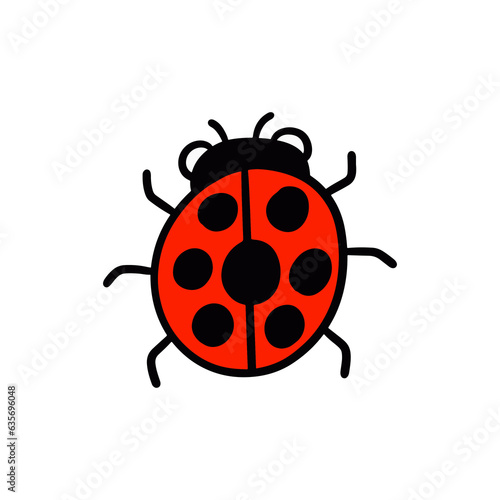 illustration of Ladybugs cartoon
