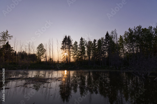 Late Spring Sunset at Astotin Lake