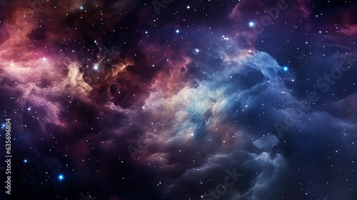 Abstract space background with nebula and stars © Mr. Muzammil