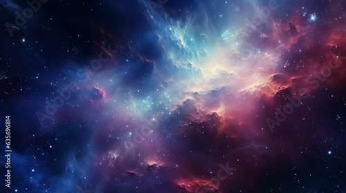 Abstract space background with nebula and stars