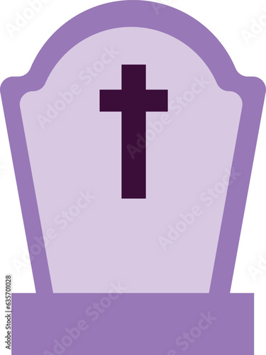 Spooky grave halloween illustration