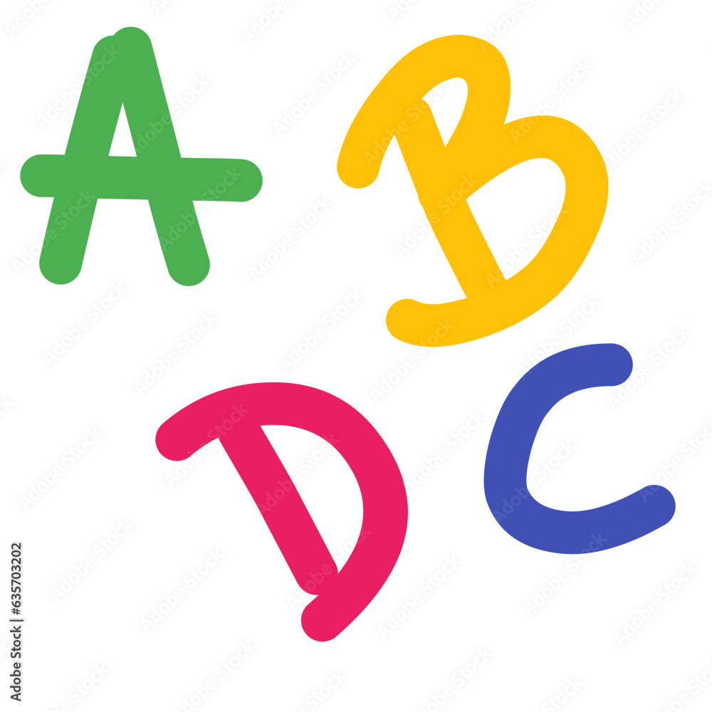 Doodle ABC vector illustration Doodle ABC vector illustration