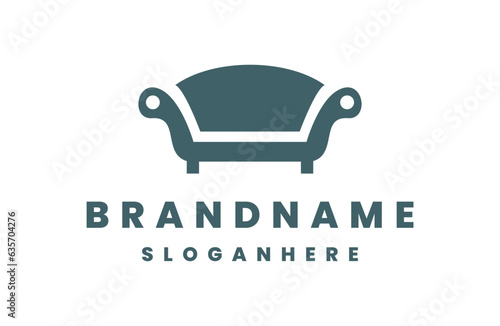 sofa logo icon design template line style .
