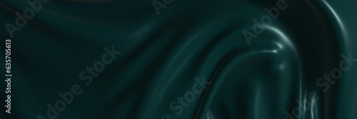 3D dark green abstract wave background