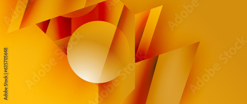 Captivating abstract backdrop composed of interlocking triangles and circles, forming an intriguing dance of shapes and patterns that exude both elegance and modernity