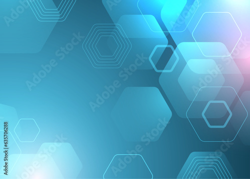 blue gradient hexagonal background
