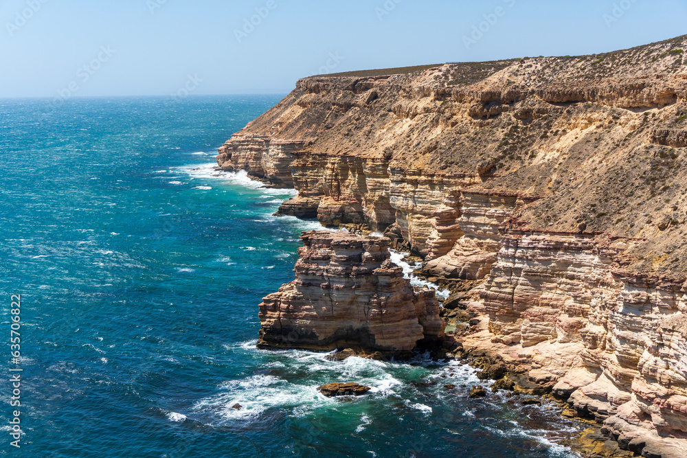Island Rock - a rock formation in Kalbarri National Park, Western Australia. Island Rock - a rock formation in Kalbarri National Park, Western Australia.