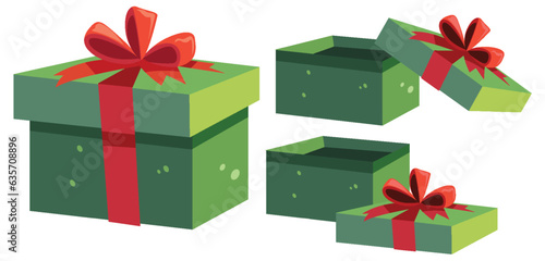 Set of Christmas Gift Boxes