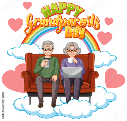 Happy grandparent day banner