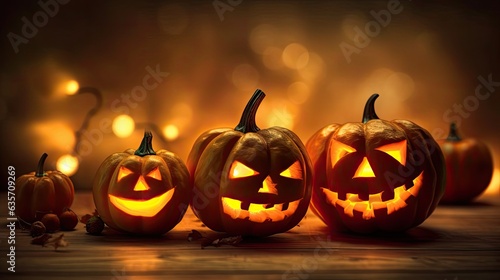 halloween jack o lantern on halloween background