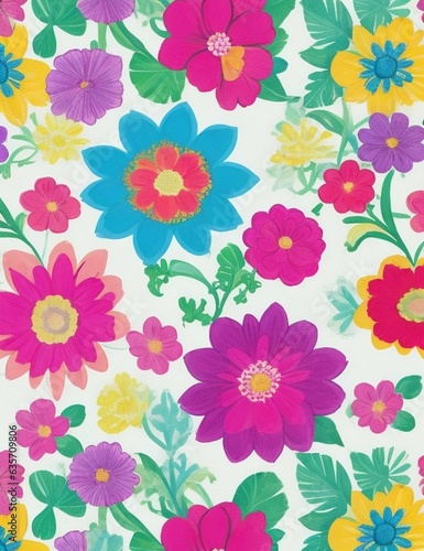 Wallpaper Mural seamless floral pattern Torontodigital.ca
