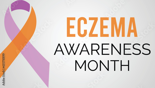 October is Eczema Awareness Month.greeting card, poster with background. Vector illustration design
