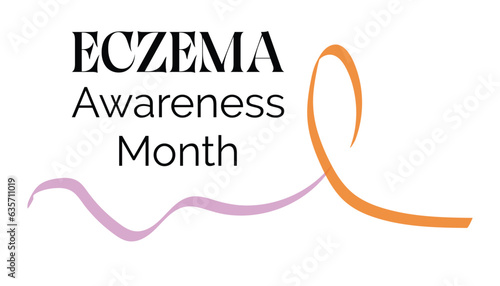October is Eczema Awareness Month.greeting card, poster with background. Vector illustration design