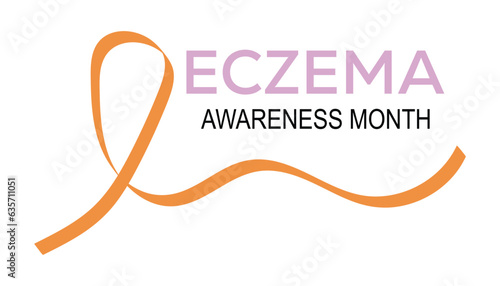October is Eczema Awareness Month.greeting card, poster with background. Vector illustration design