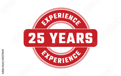 25 Years Experience Rubber Stamp
