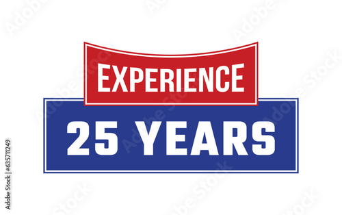 25 Years Experience Seal Vector