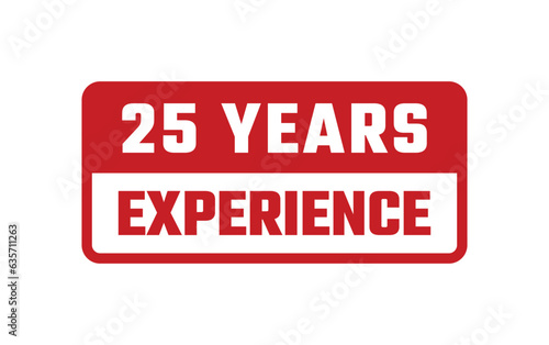 25 Years Experience Rubber Stamp