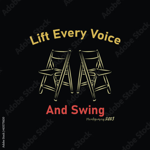 lift every voice and swing t shirt design