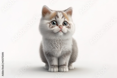 Adorable 3D Baby Cat on Pose © Magenta Dream