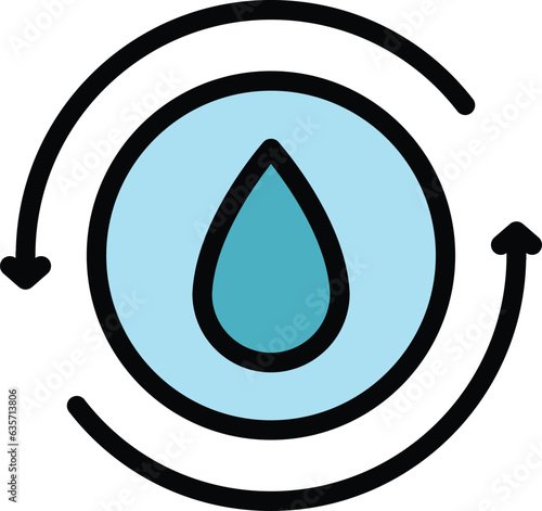 Metabolism icon outline vector. Metabolic diet. Energy system color flat