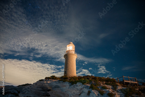 Night at Bathurst Lighthouse on Rottnest Island, Western Australia. photo