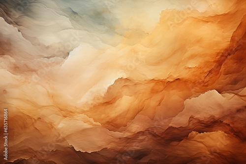 Desert Mirage Watercolor Texture in Warm Sand, Minimalist Style. Created With Generative AI Technology