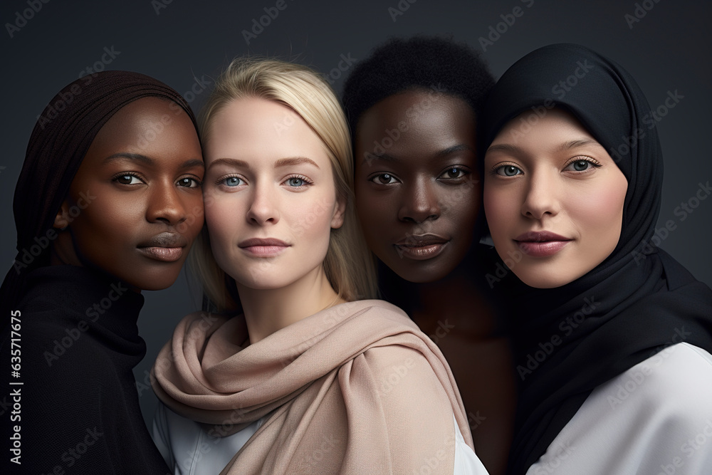 Portrait of diverse group Of beautiful women Portrait of diverse group Of beautiful women