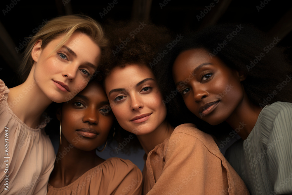 Portrait of diverse group Of beautiful women Portrait of diverse group Of beautiful women