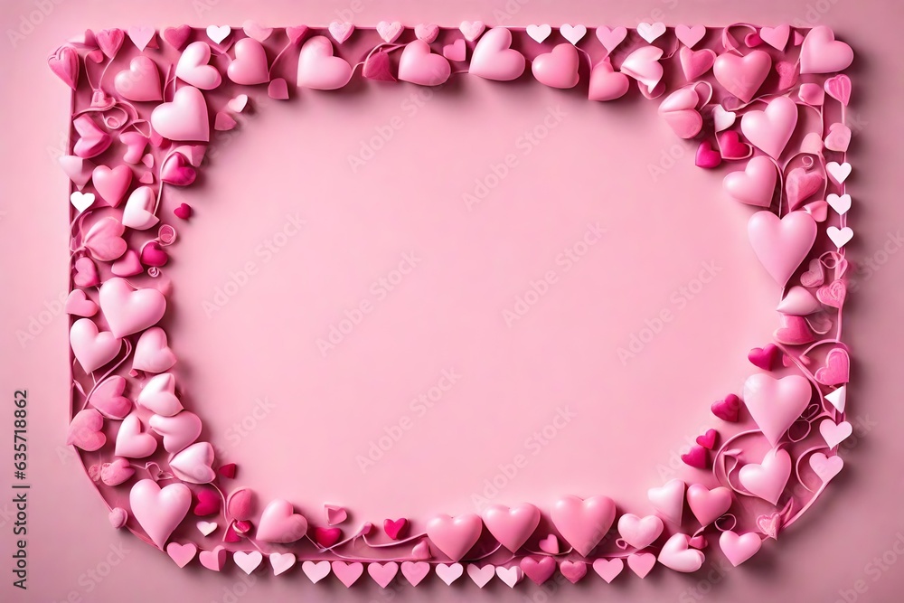 Obraz premium heart shaped frame