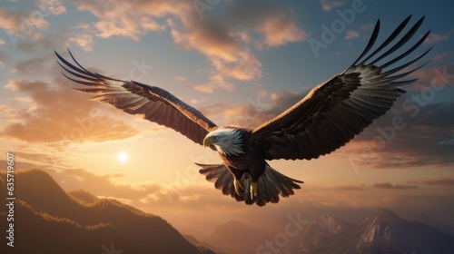 eagle flight  in the sky