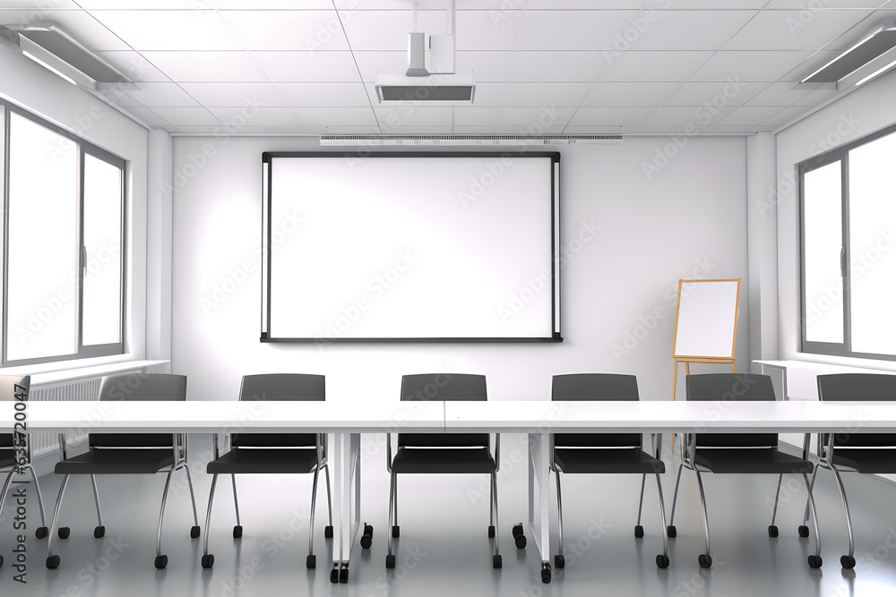 Blank whiteboard on modern office. Empty space on the whiteboard attached on the wall. copy space Blank whiteboard on modern office. Empty space on the whiteboard attached on the wall. copy space
